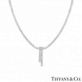 Tiffany & Co. Platinum Diamond Jazz Necklace